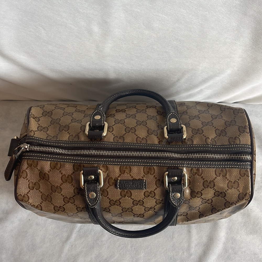 Gucci Brown Gg Crystal Boston Bag - Picture 7 of 14